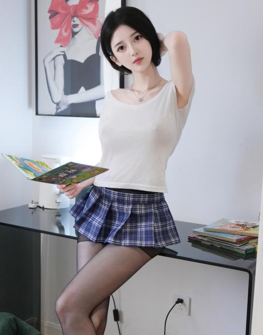 白小蝶 – 内购无水印 NO.10613 白衣短裙