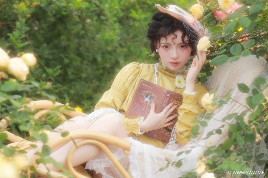 [YWW.ME] 庄园少女～在浪漫的小花园小憩 鹿离-1 - 像素点