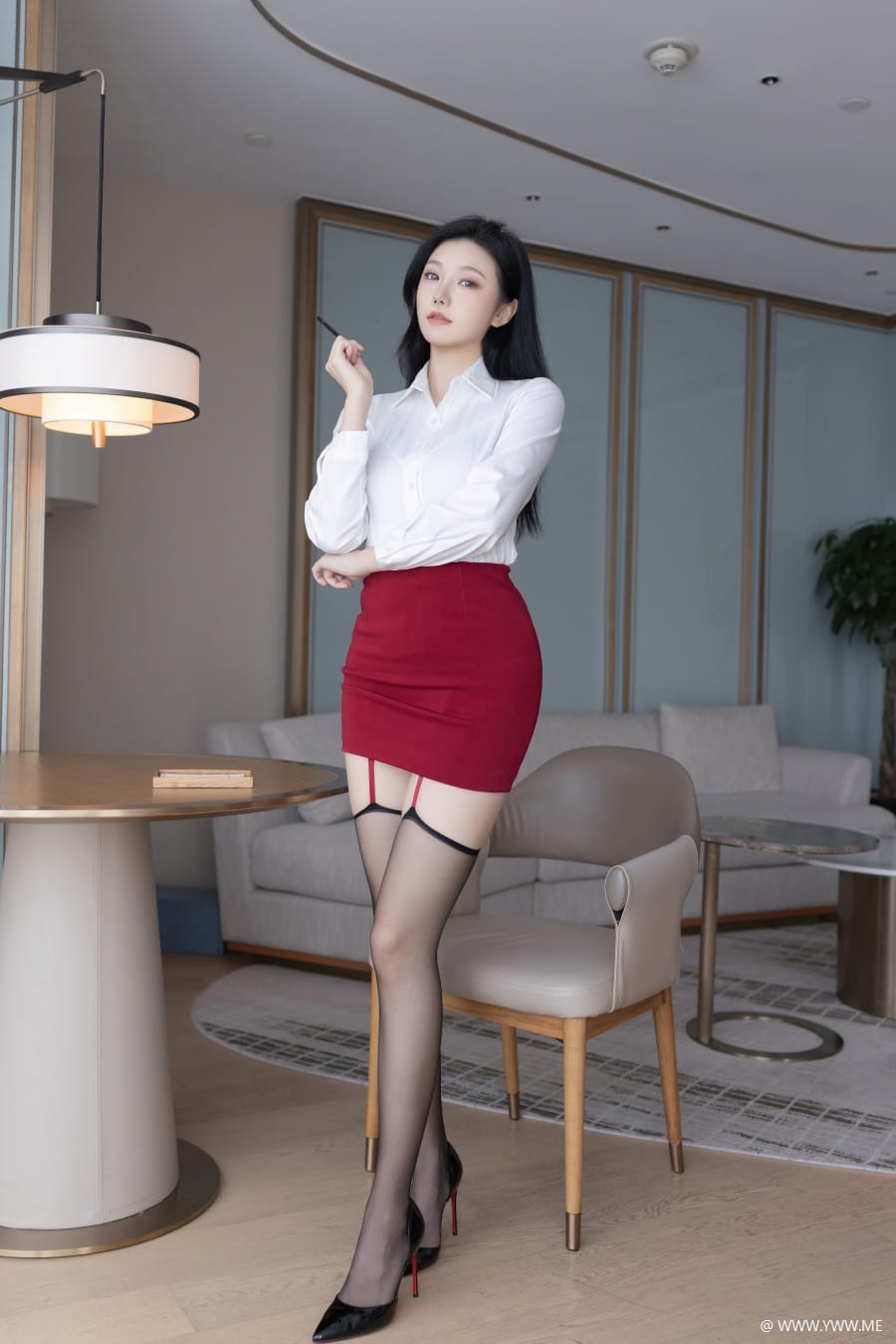 安然anran – 内购无水印 NO.10797 红裙OL