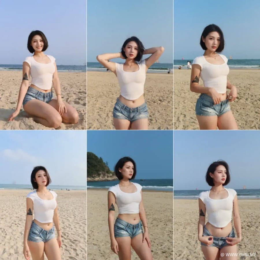 海边拍照，7个小动作，出片漂亮，自然好看显身材，松弛感满满-1 - 脱兔网