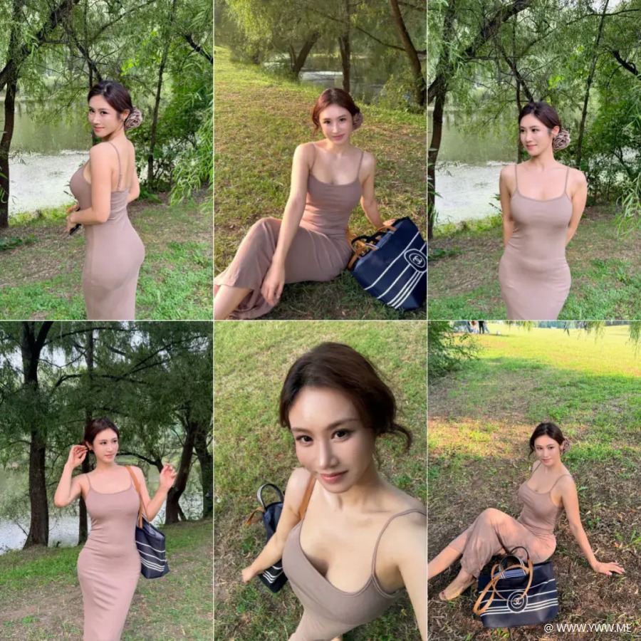 长裙公园拍照，7个动作，拍照自然有气质，出片漂亮显身材-1 - 像素点