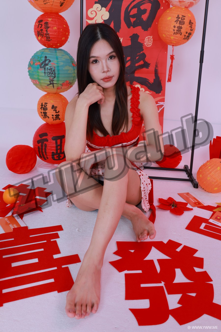 知足小岛 NO.265 溪溪-五福临门·贺新春（有水印）-3 - 脱兔网