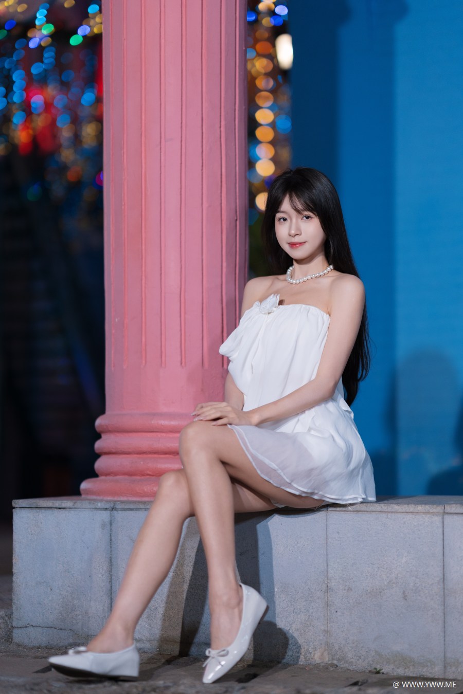 [YWW.ME] 夜景梅拉尼亚小镇撞色建筑里的温柔浪漫 妮一-1 - 脱兔网