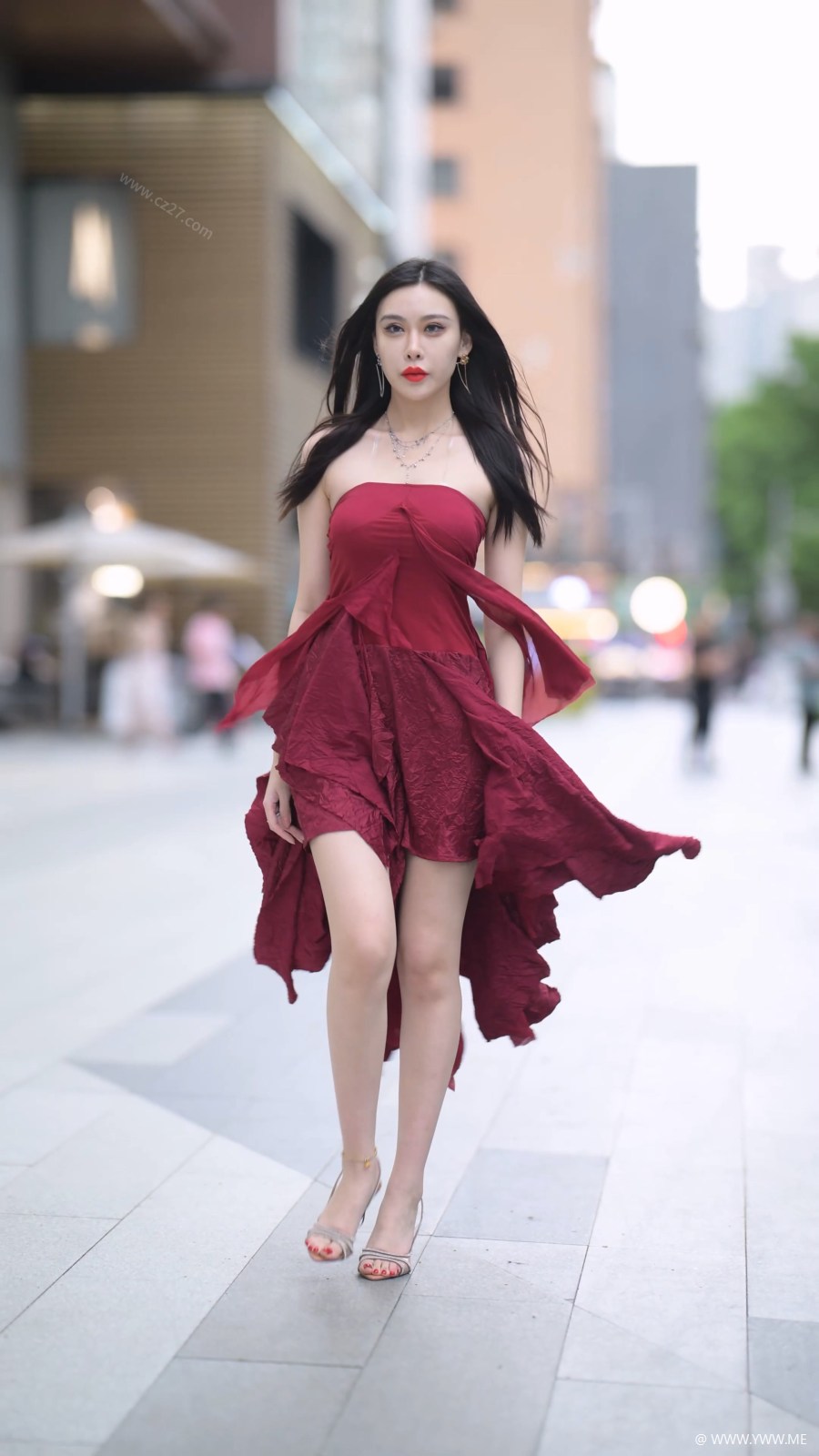 橙子摄影 – 妩媚红裙-3 - HDMISS