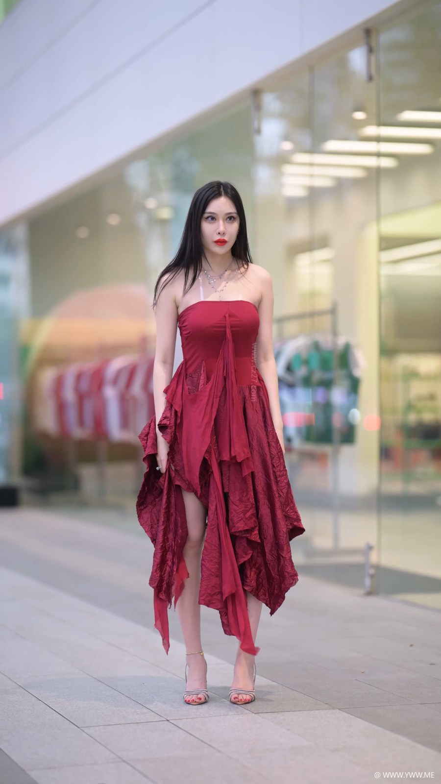 橙子摄影 – 妩媚红裙-2 - HDMISS