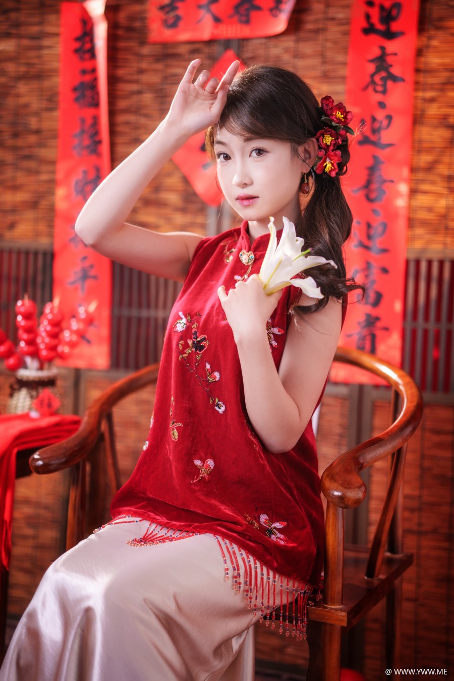[YWW.ME] 新年红衣女少女 小邱-4 - HDMISS