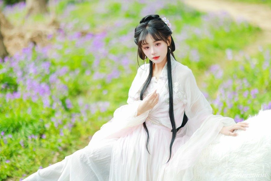[YWW.ME] 二月兰️白汉服 坠入紫色雾境的国风仙女 夏美-2 - 尤丝
