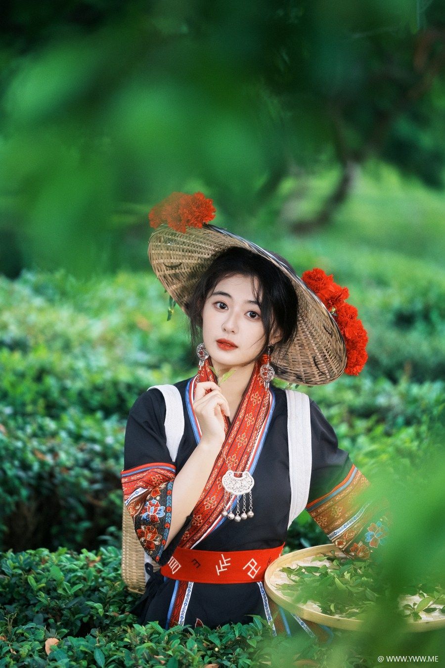 [YWW.ME] 当畲族的黑红撞色，遇上万亩茶园的青绿。 尼古拉斯依-3 - HDMISS