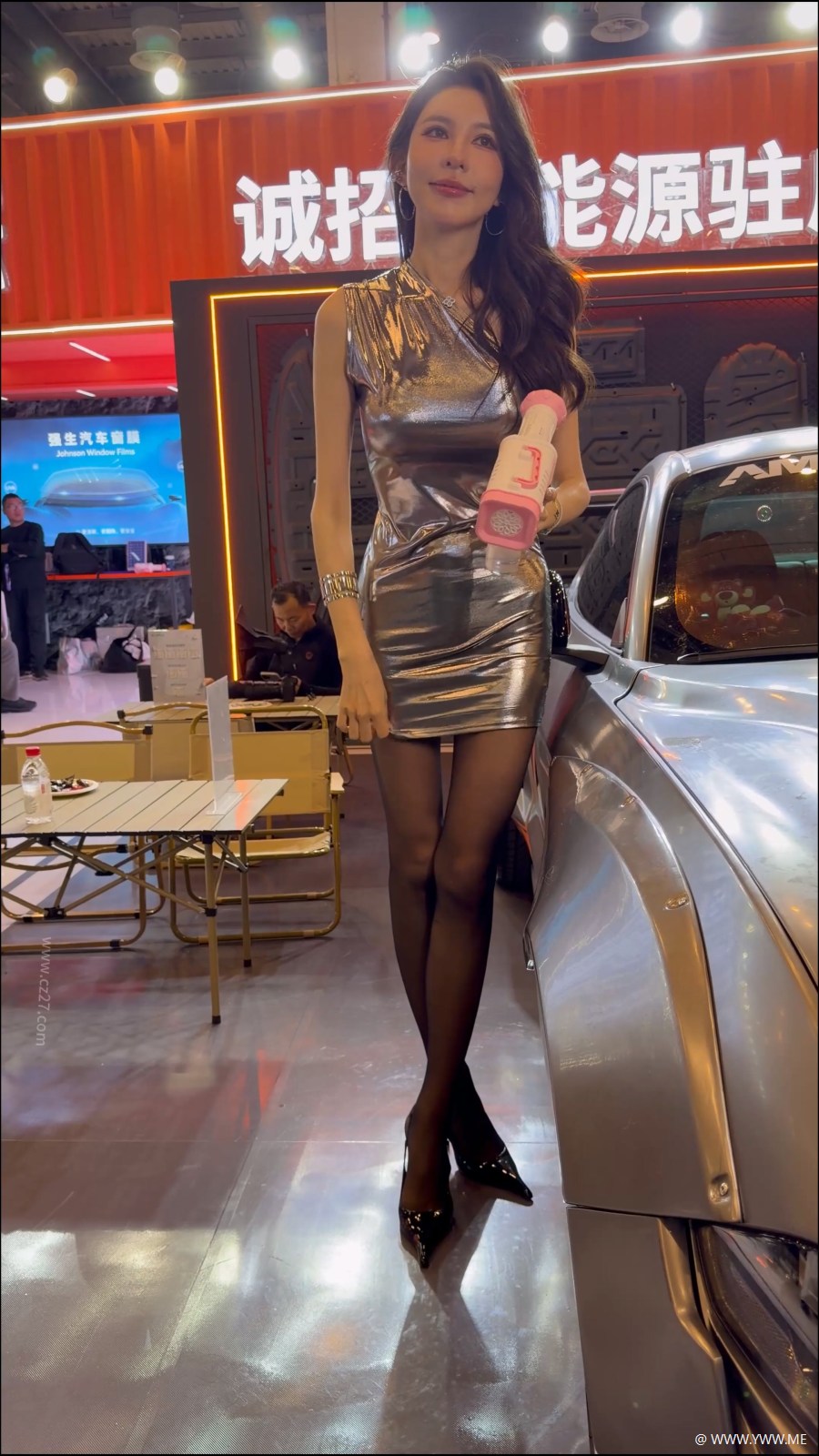 橙子摄影 – 小闹银裙黑丝-1 - HDMISS