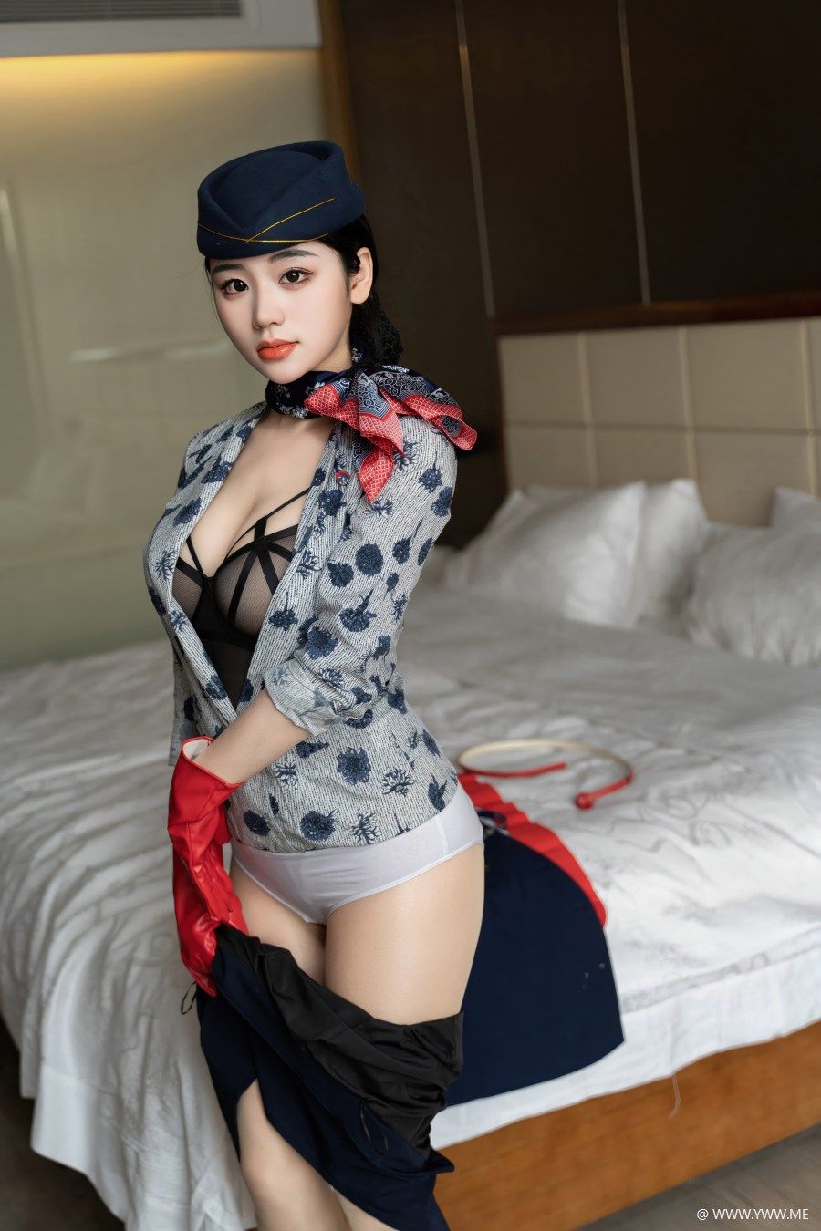 汐汐爱吃草莓 – 内购无水印 NO.6790 青花空姐-1 - 像素点