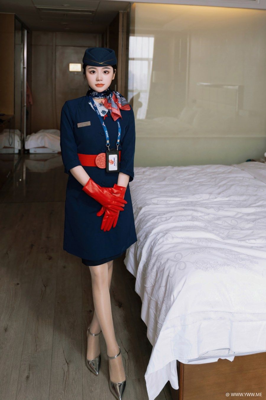 汐汐爱吃草莓 – 内购无水印 NO.6790 青花空姐-3 - 像素点