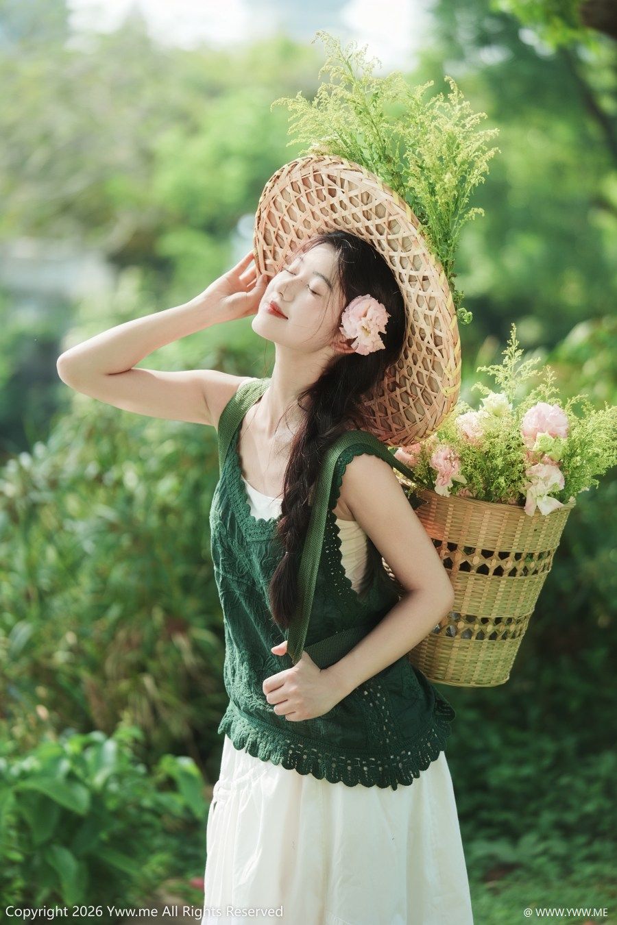 [YWW.ME] 绿野与她 森系写真 欧阳明慧-4 - 脱兔网