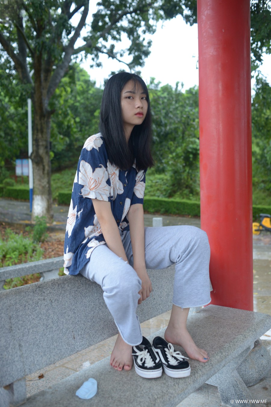 三禾摄影 杂刊 NO.056 学妹肉丝船袜帆布鞋-1 - 尤丝