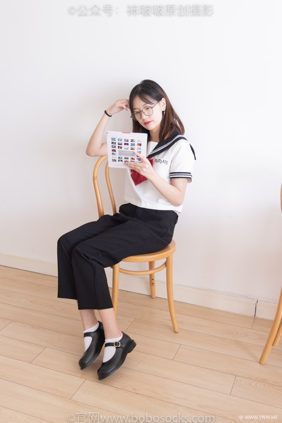 [袜啵啵] 积分限定作品 NO.013 小甜豆-JK制服、白棉袜、裸足-4 - HDMISS