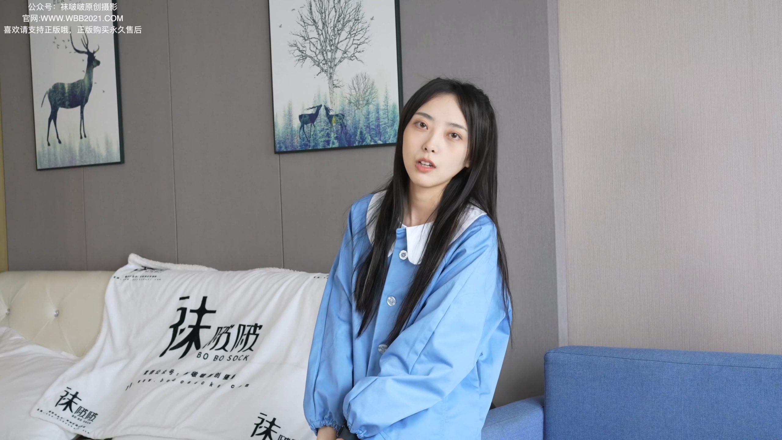 [袜啵啵] 积分限定作品 NO.026 稚予-帆布鞋、白色棉堆堆袜-2 - HDMISS