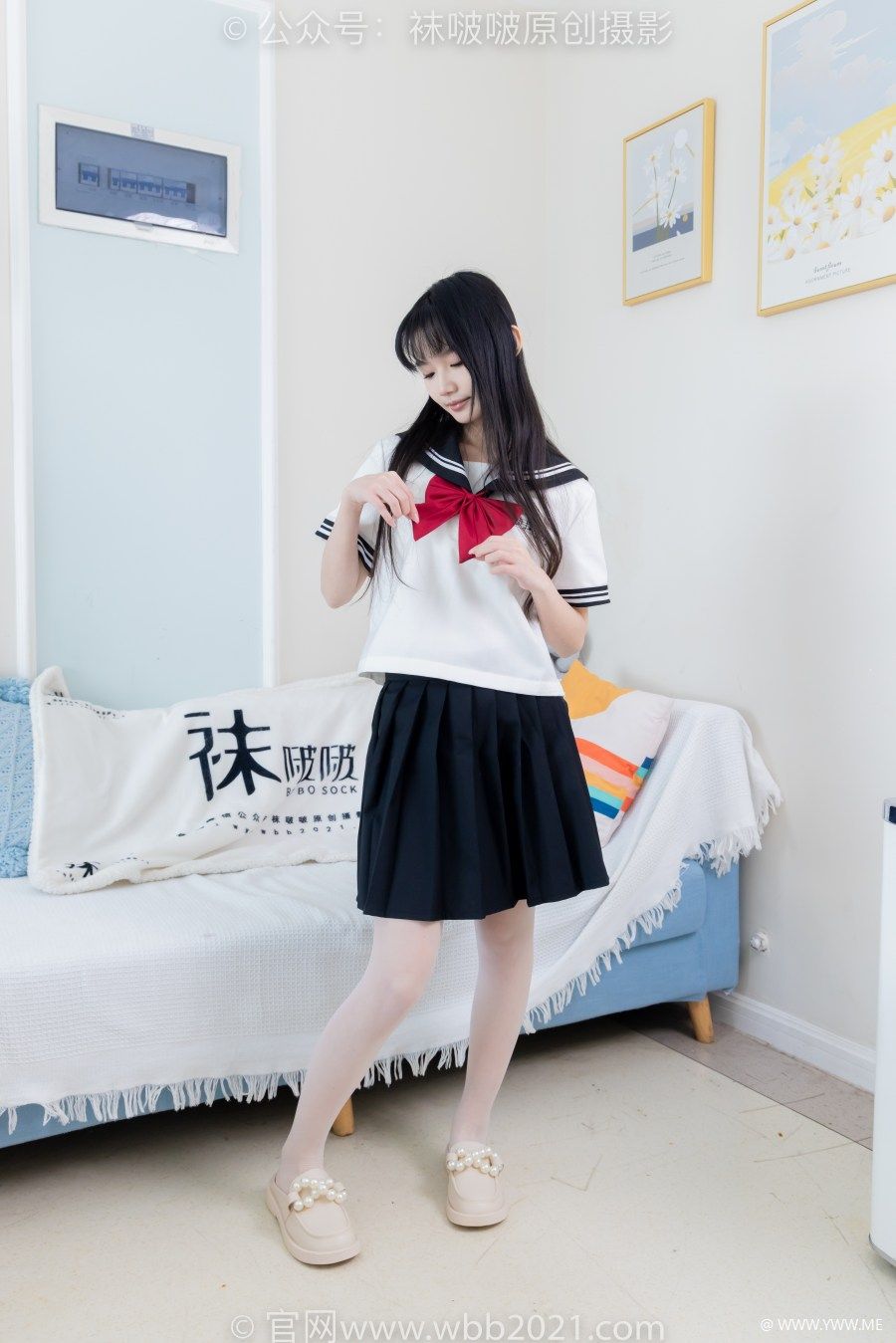 [袜啵啵] 积分限定作品 NO.040 甜甜圈–皮鞋、薄白丝、挑鞋、jk制服-3 - 尤丝
