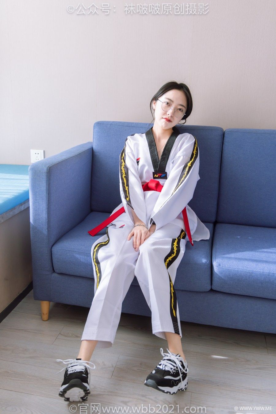 [袜啵啵] 积分限定作品 NO.044 稚予-跆拳道服、运动鞋、白棉袜、裸足-3 - 尤丝