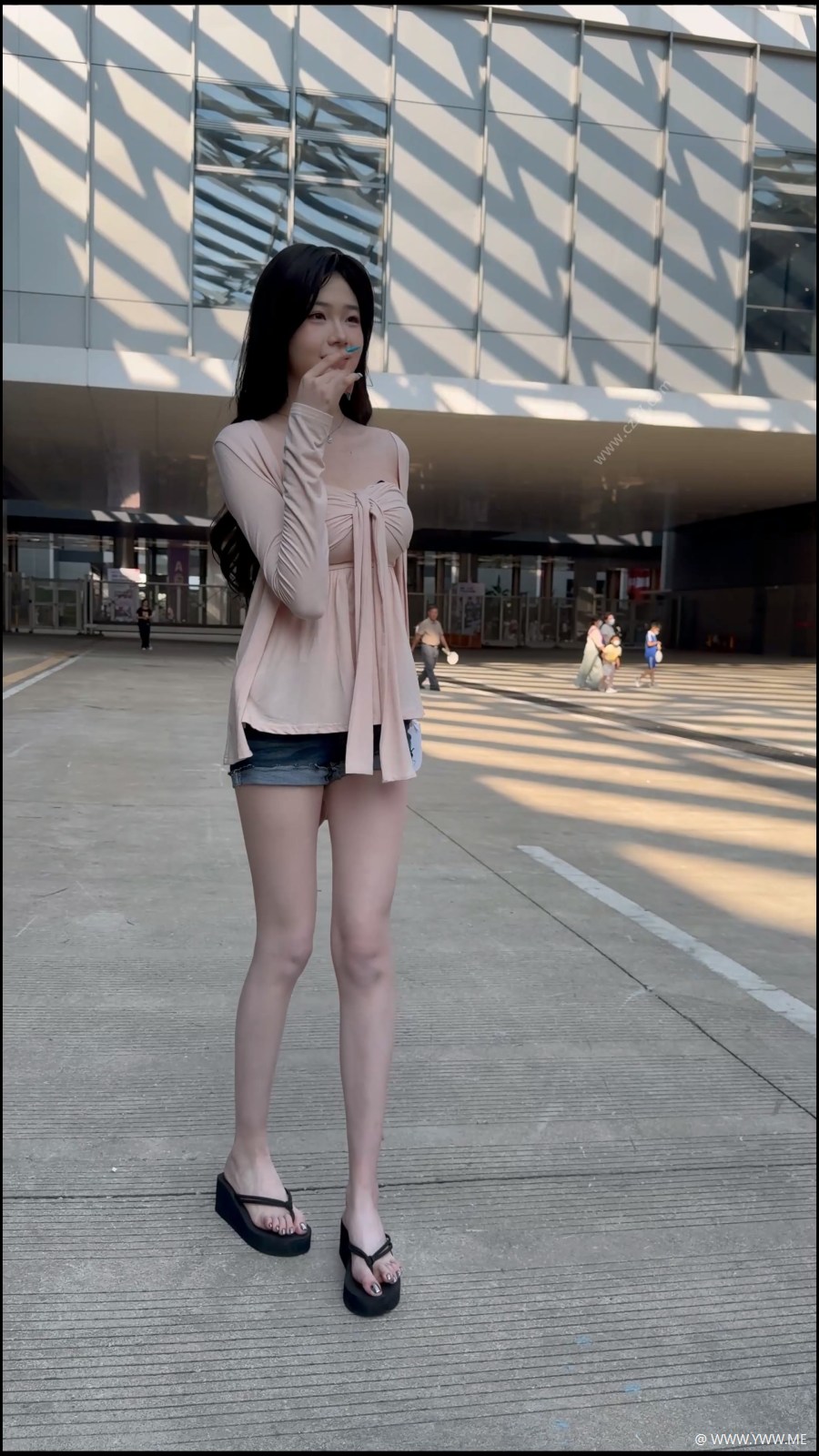 橙子摄影 – 素人热裤超长腿小妹-1 - 尤丝