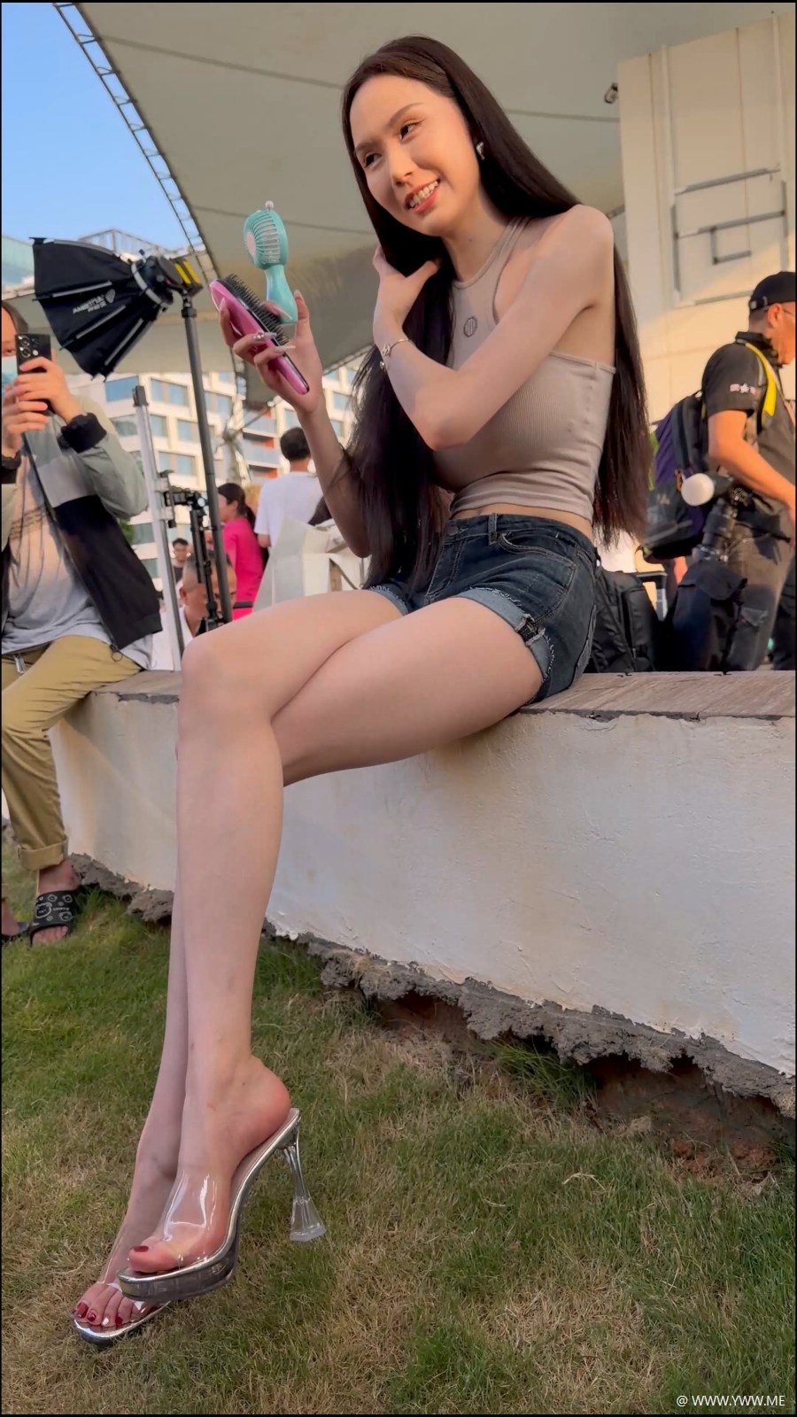 橙子摄影 – 弯弯牛仔热裤-2 - 尤丝